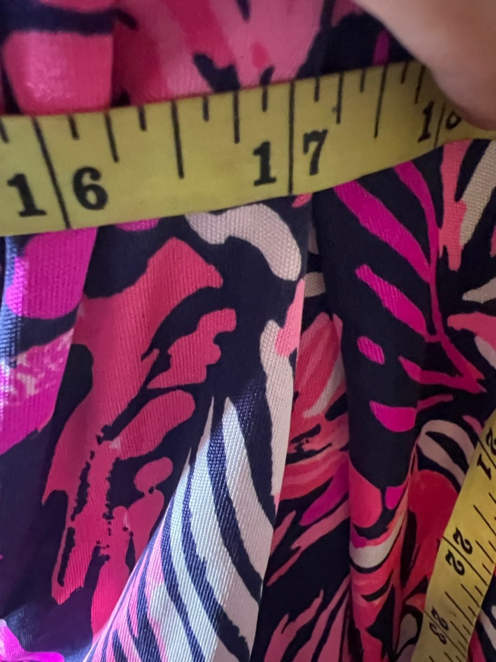 Lilly Pulitzer Hot Pink and Navy Printed Long-Sleeve Dress - Picture 10 of 13